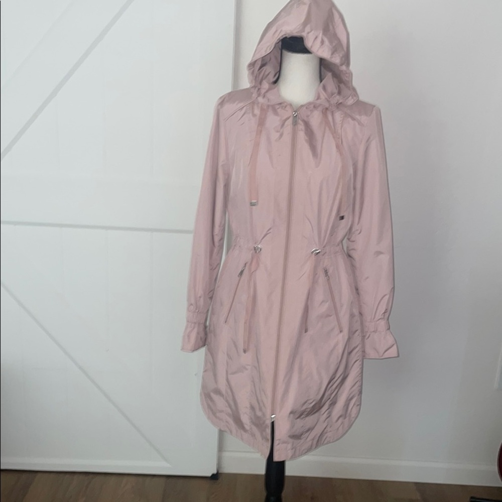 Cole Haan Pink Trench Coat Lightweight Versatile